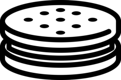 Buscuit Sandwich Vinyl Svg File, Free Vectors File